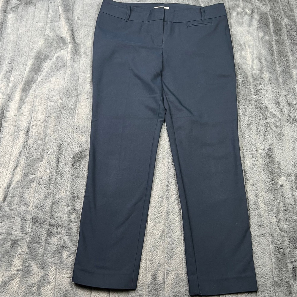 Van Heusen Navy Blue Stretch Straight Leg Dress Pants Womens Size 8 RN36543